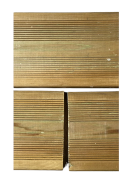 Caillebotis pin 2 striés/1 plat classe 4 vert - 27x145