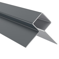 Hardie coin extérieur métal gris métal - 3,00 m